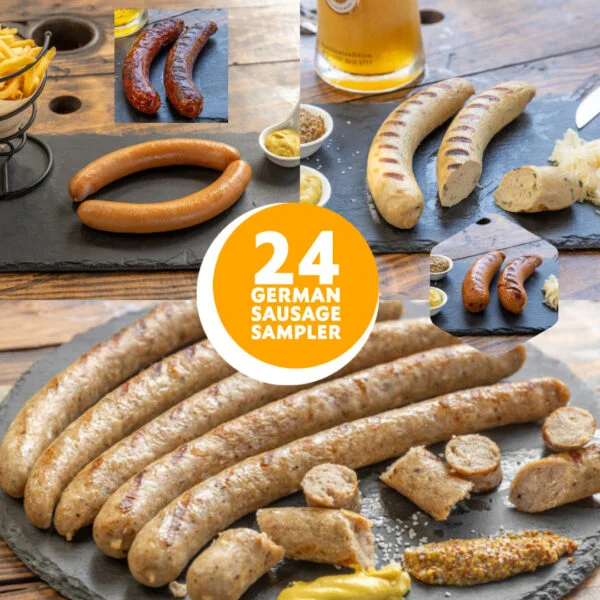 German Sausage Sampler (24 Pack) Free Shipping